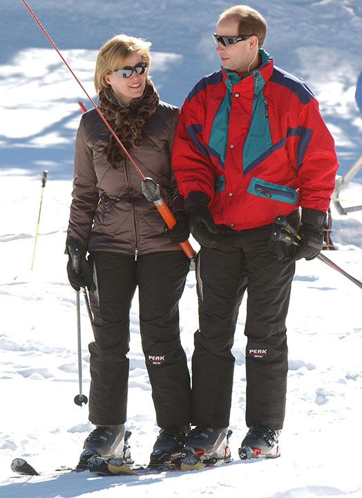 Prince Edward and Sophie skiing in 2003