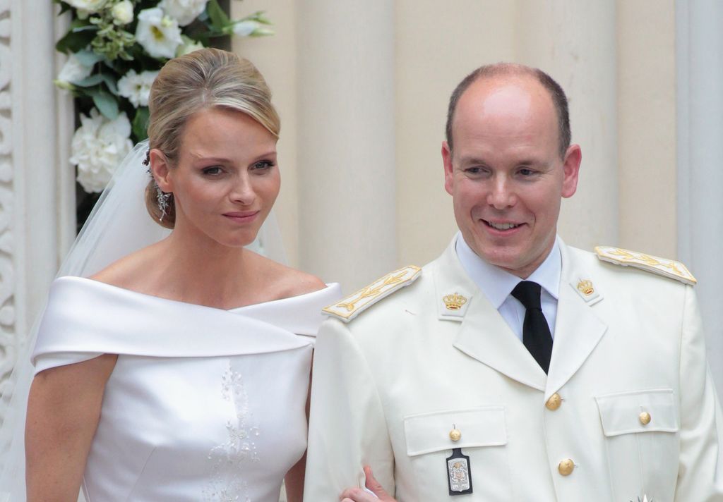 Prince Albert II of Monaco and Princess Charlene of Monaco at their religious wedding ceremony