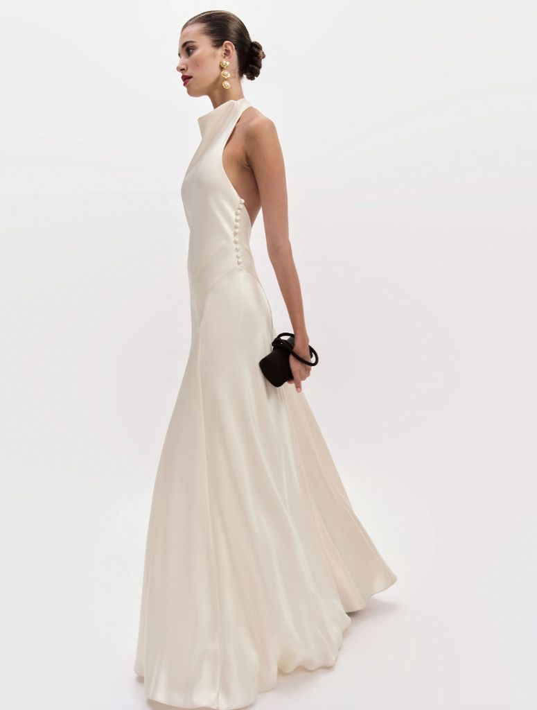 Reformation 'Roy' Satin White Dress