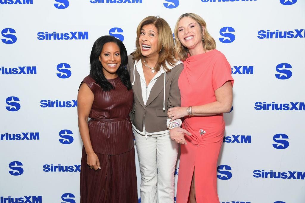 Jenna with her co-stars and friends, Sheinelle Jones and Hoda Kotb 