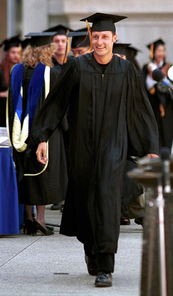 Crown Prince Haakon in graduation cap and gown
