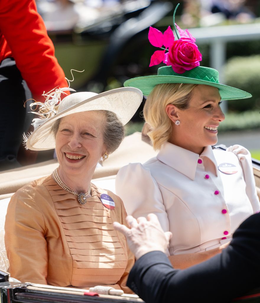 Princess Anne and Zara Tindall ride in carriage at Royal Ascot 2022