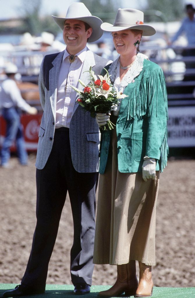 sarah ferguson and prince andrew in cowboy outfits 