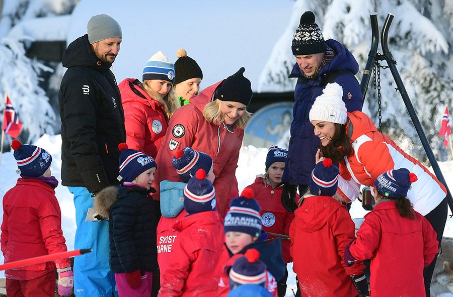 kate middleton norway ski school children