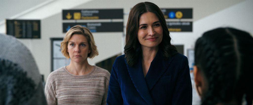 Rhea Seehorn and Karolina Wydra in "Pluribus," premiering 07 November 2025 on Apple TV+.