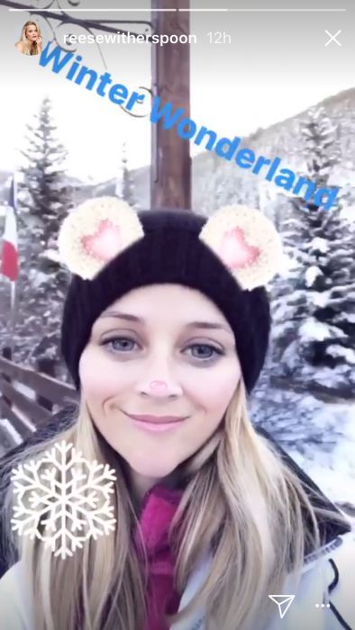 Reese Witherspoon skiing