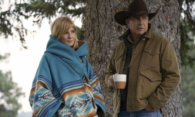 Kevin Costner and Kelly Reilly in Yellowstone