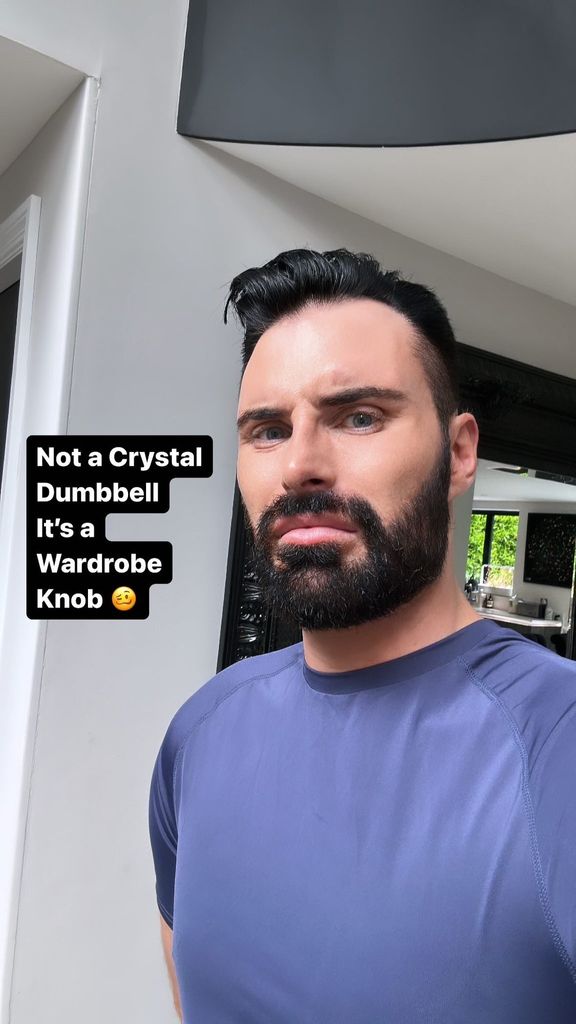 Rylan Clark's Twitter post explaining his crystal door knob
