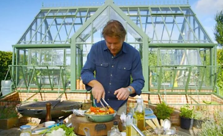 James Martin has a greenhouse in his garden