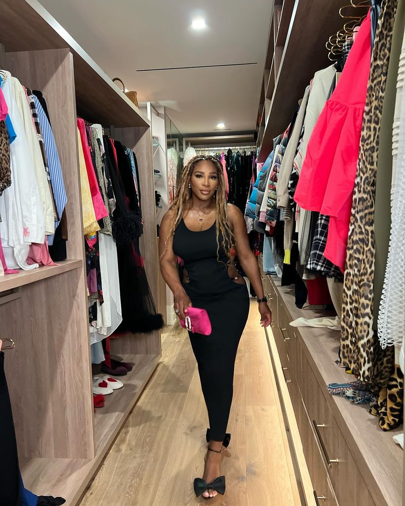 Serena walking in lbd in walk-in closet