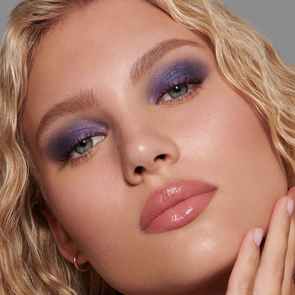 Model With Purple Glitter Eyeshadow