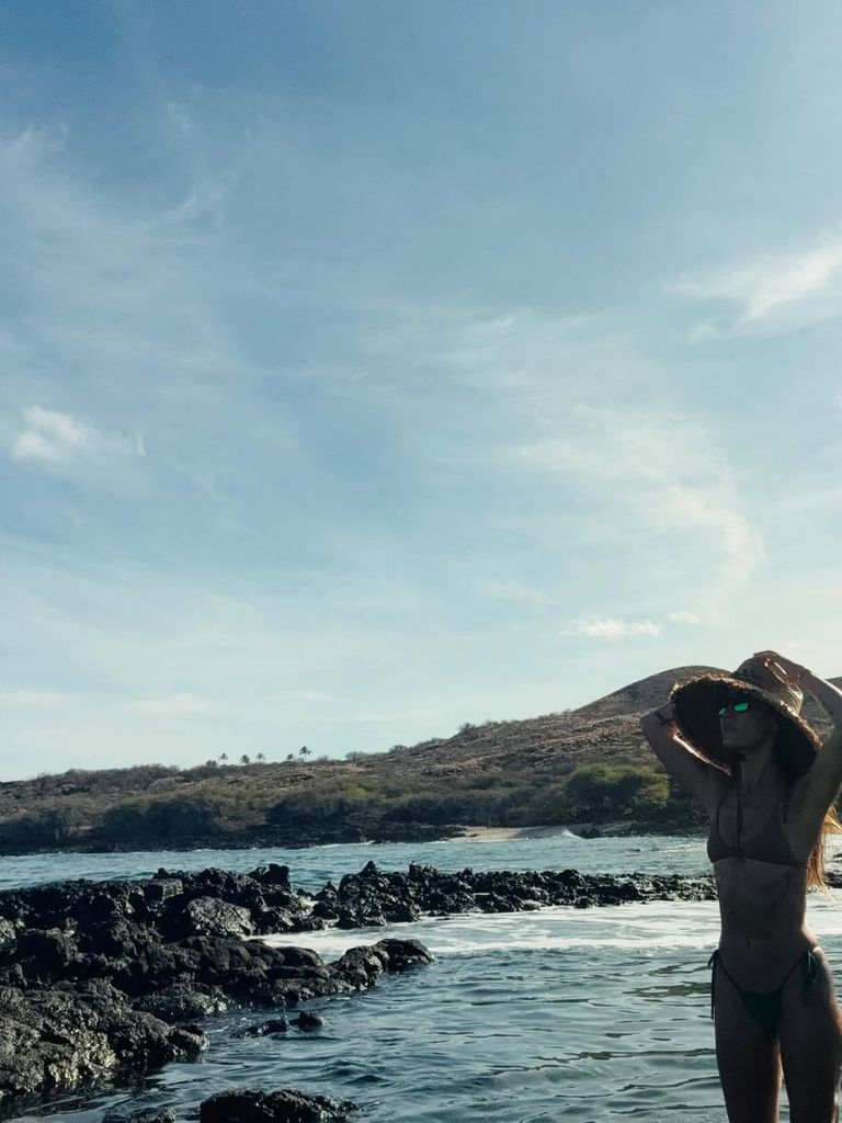 Maggie showed off her toned body