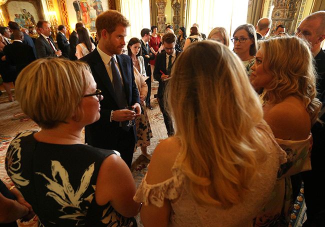 prince harry wellchild reception buckingham palace crowds