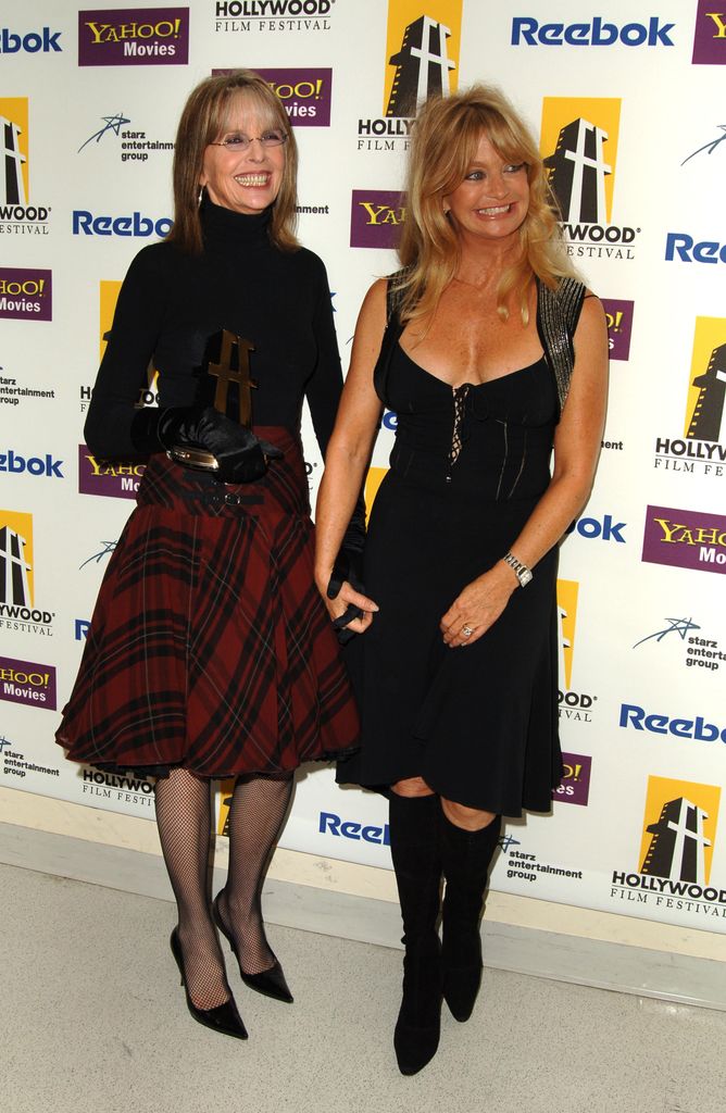 Diane Keaton and Goldie Hawn during 9th Annual Hollywood Film Festival Awards Gala Ceremony - Press Room at Beverly Hilton Hotel in Beverly Hills, California, United States