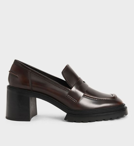 charles and keith heeled loafers