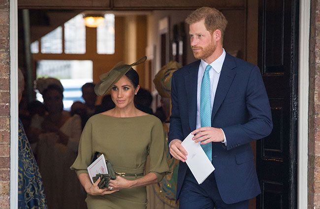 meghan markle and harry at christening