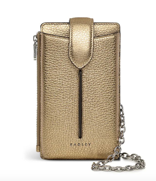 Radley phone bag in gold