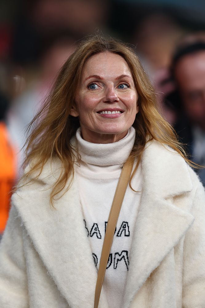 Geri Halliwell-Horner was spotted at Wembley Stadium on Saturday 