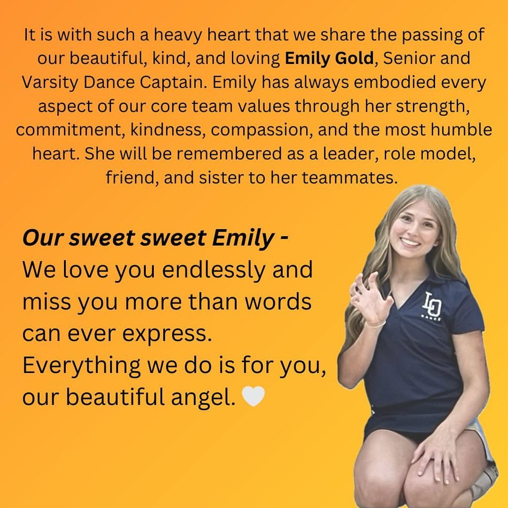 The dance troupe paid tribute to Emily 