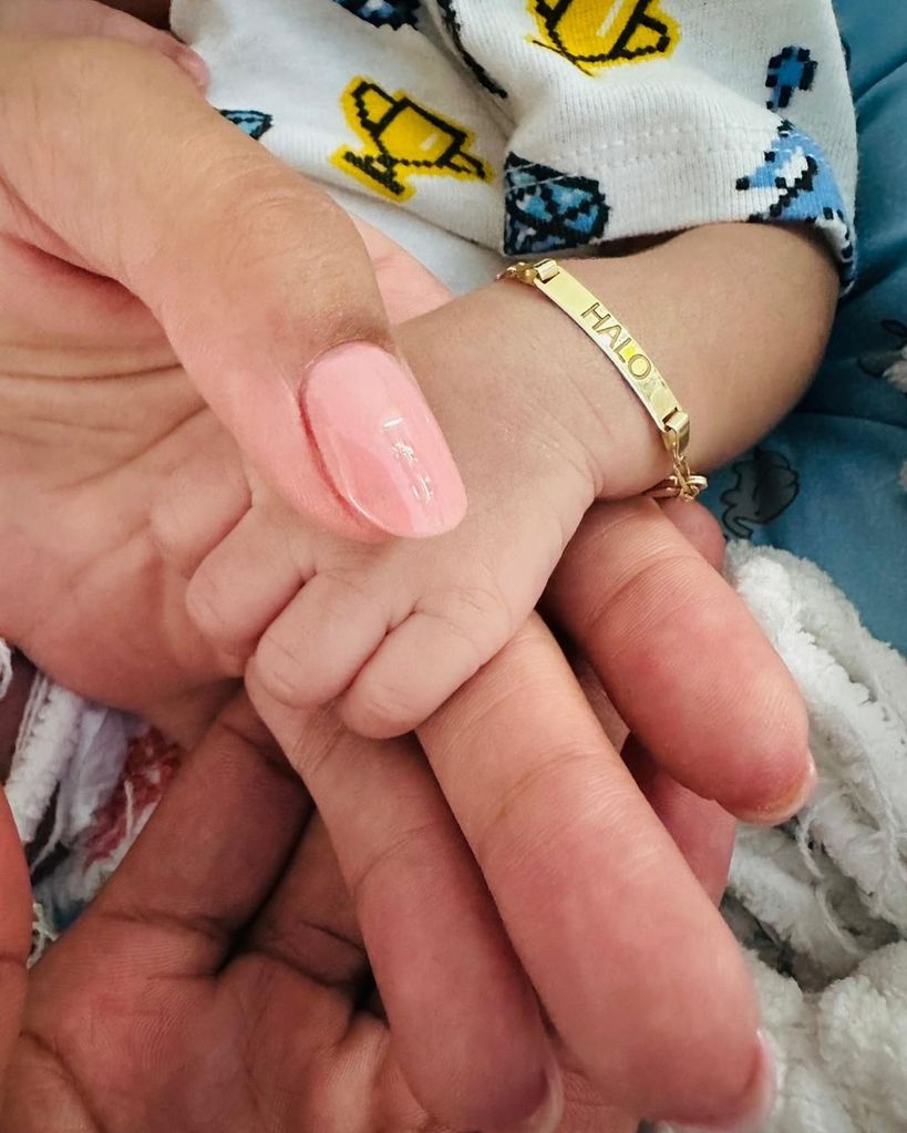 Halle Bailey and DDG's first photo of their newborn son Halo