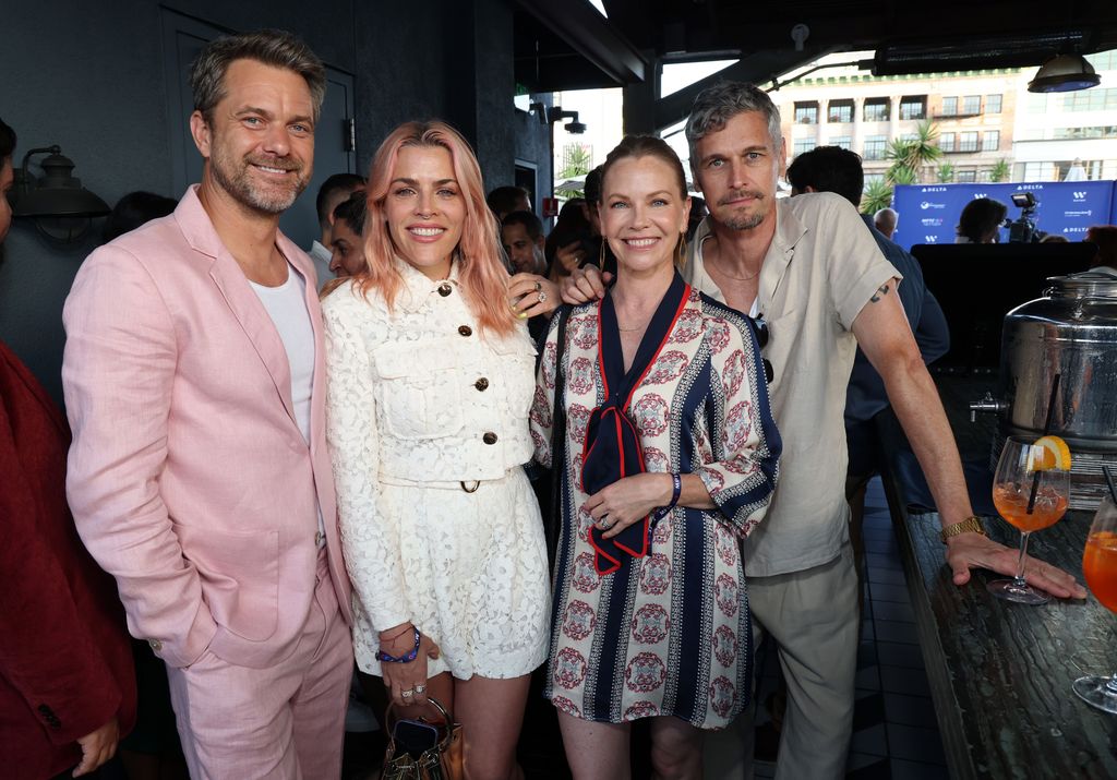 Joshua Jackson, Busy Philipps, Sarah Jane Morris and Ned Brower attend the MPTF NextGen Annual Summer Party fundraiser at The Aster on June 22, 2025 in Los Angeles, California
