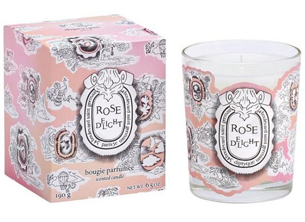 rose diptyque candle valentines day