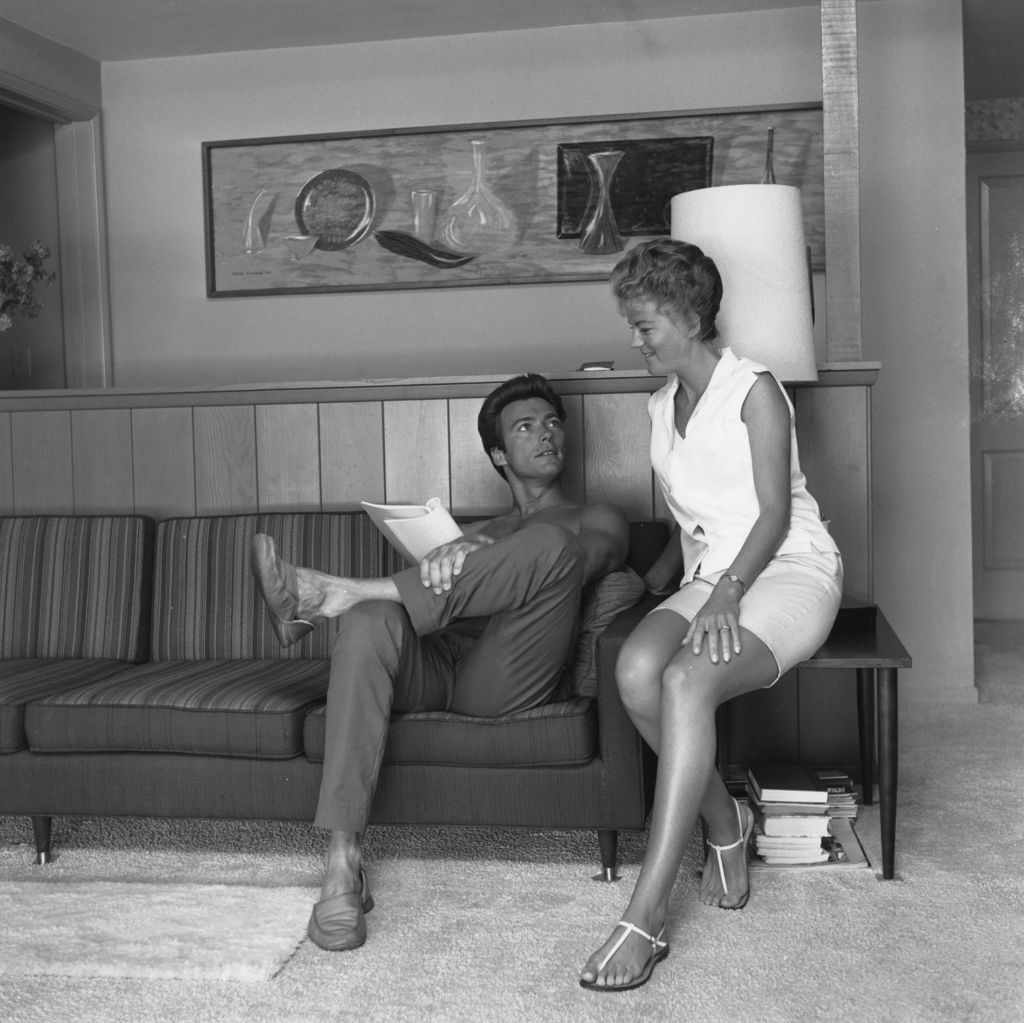 Clint Eastwood with his first wife Maggie Johnson at their home in the Hollywood Hills, Los Angeles, California, circa 1960