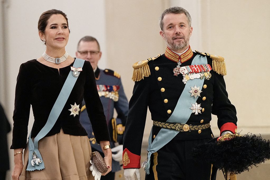 Crown Prince Frederik and Crown Princess Mary arrive to the New Year's cure 
