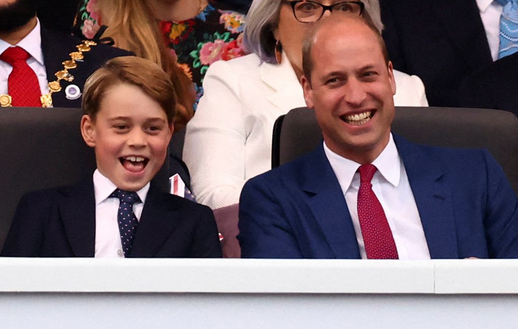 Prince George and Prince William smiling
