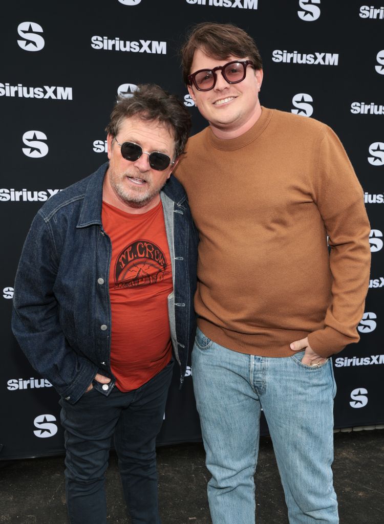 michael j fox and son sam at metallica event