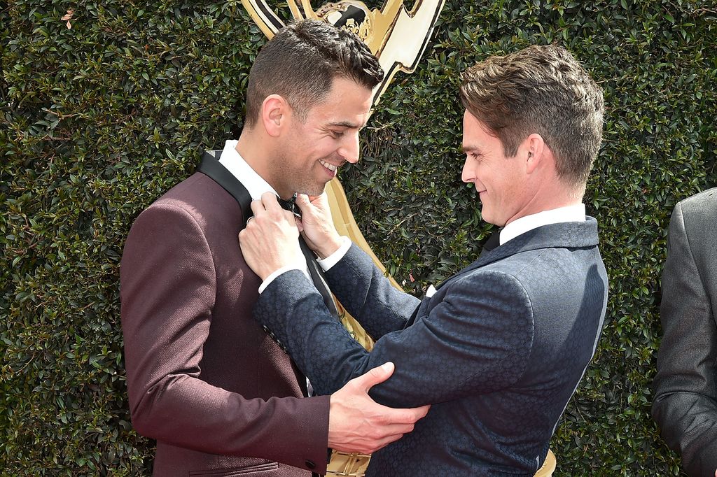 Robert Sudduth and Greg Rikaart attend the 2018 Daytime Emmy Awards 
