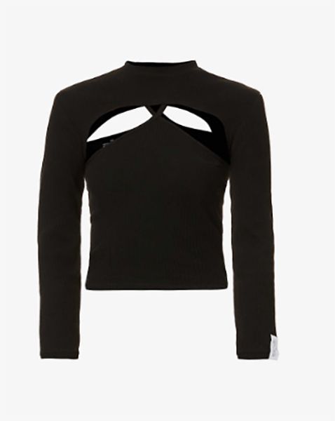 Black cut out top