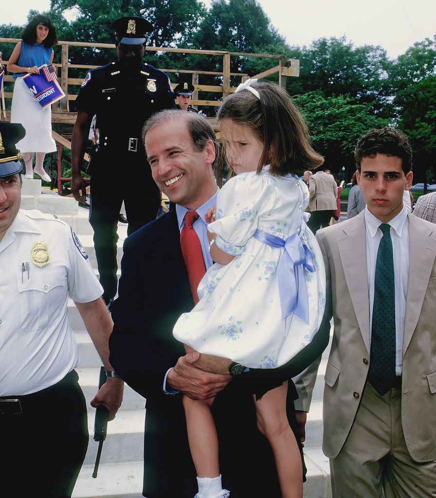 Joe Biden with Ashley, then aged six