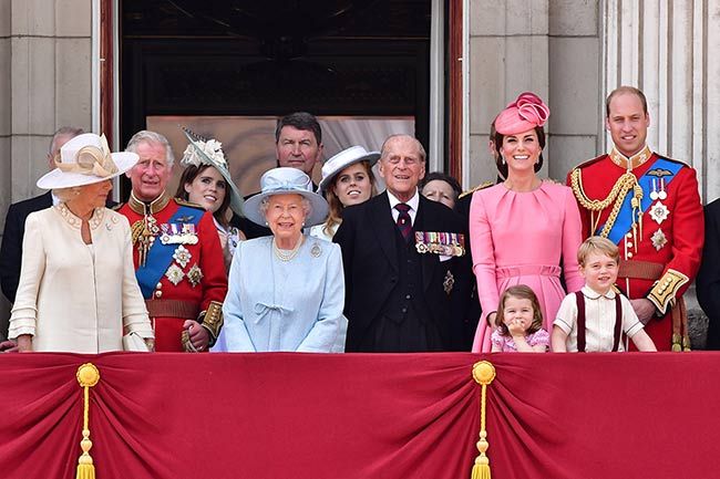 British royals trooping the colour