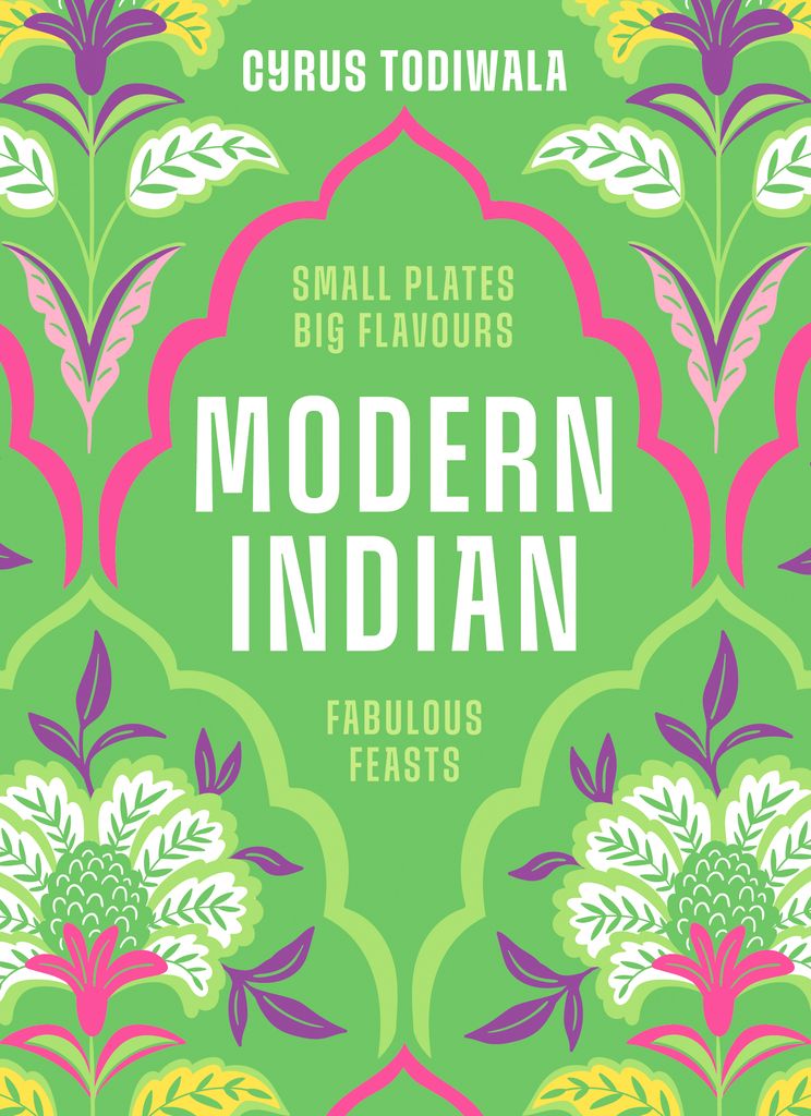 Cyrus Todiwala's latest recipe book with a bright green cover 