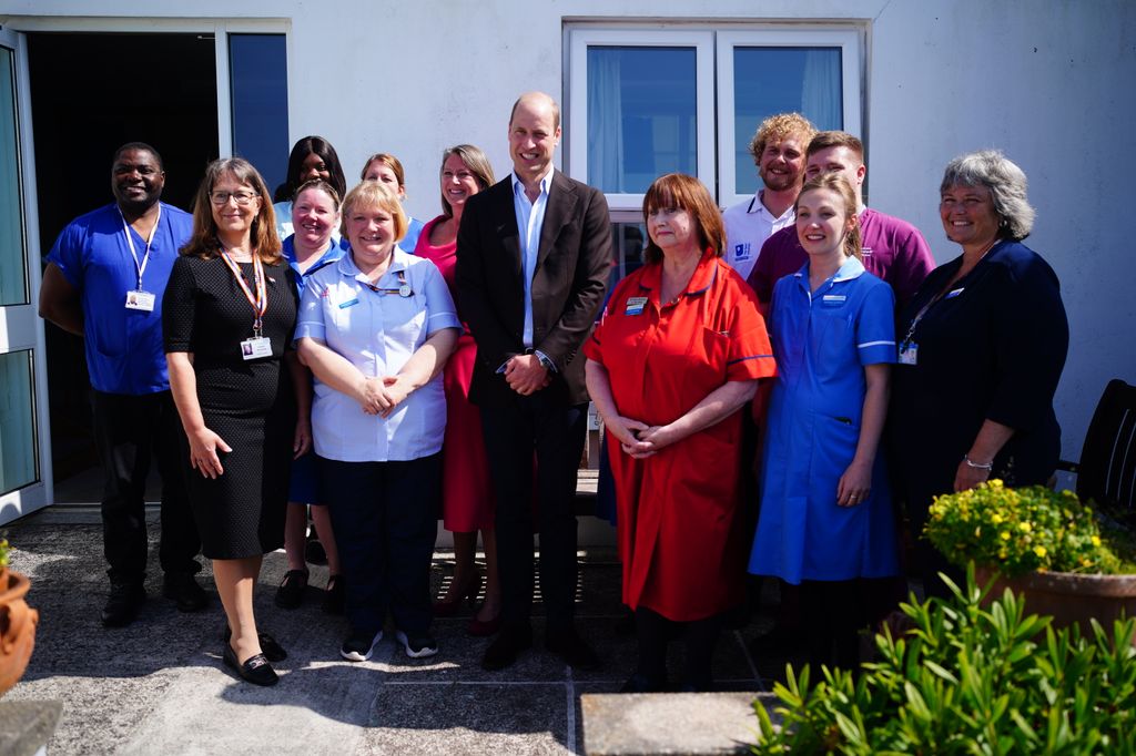 Prince William with staff from St. Mary's Community Hospital