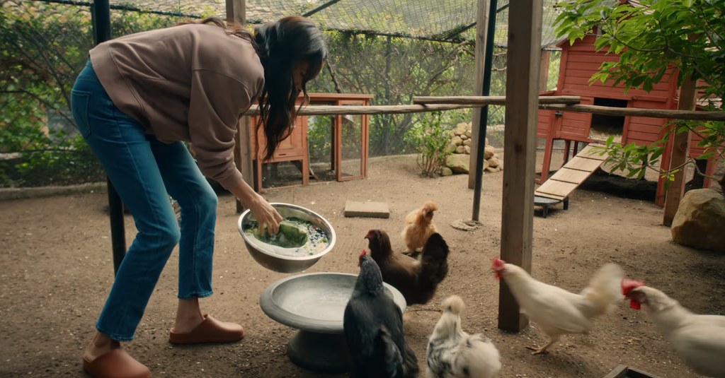 The Duchess of Sussex wore affordable Crocs to tend to her chickens in her new Netflix series