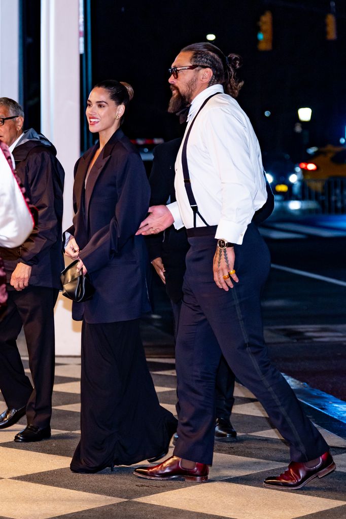 Adria Arjona and Jason Momoa in New York City