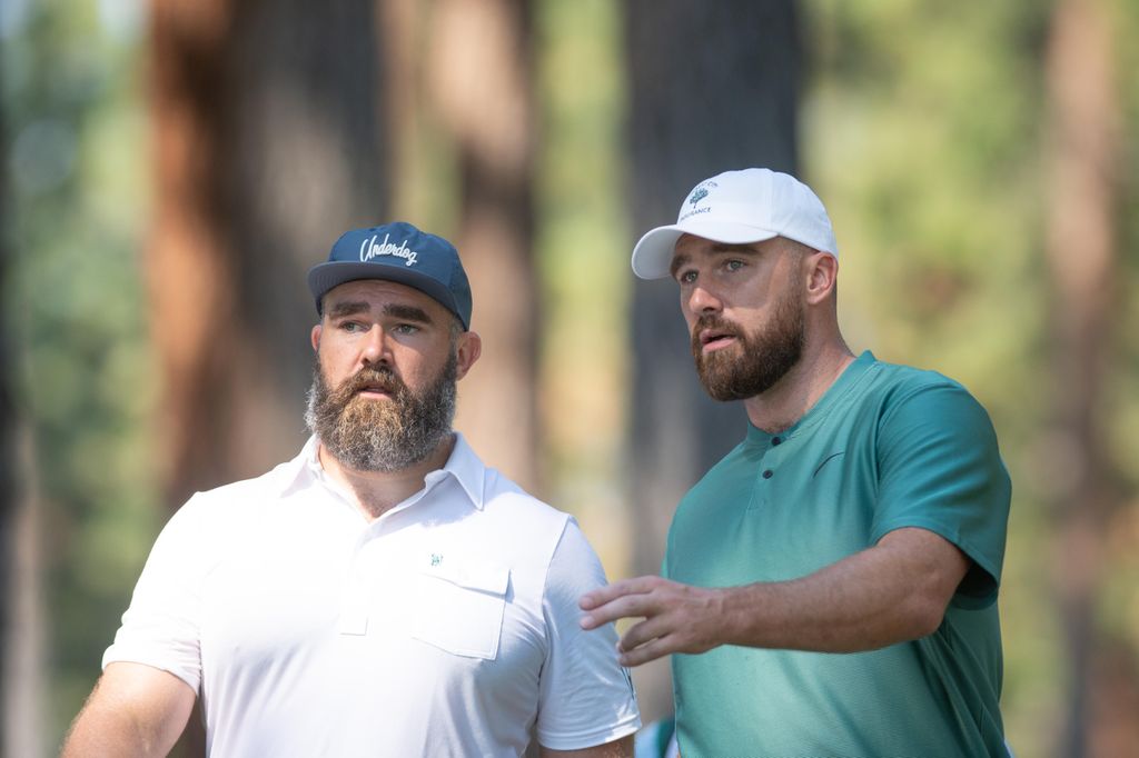 Travis and Jason during the ACC Celebrity Golf Championship in 2024