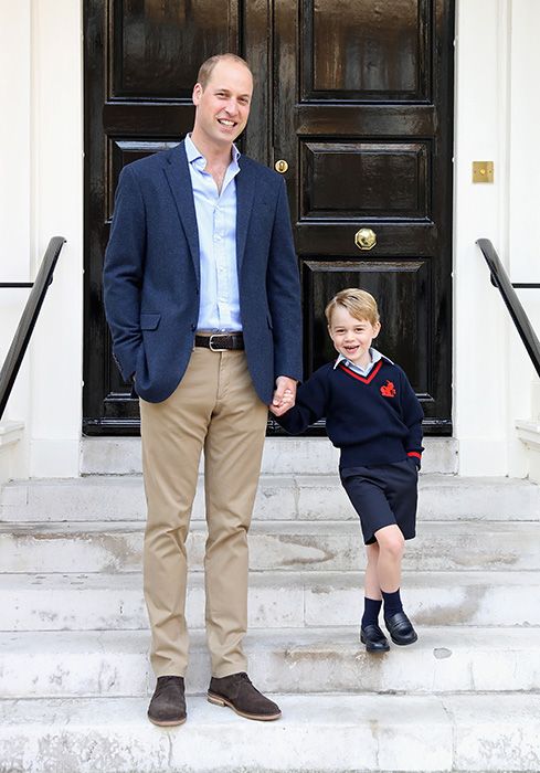 Prince George and Prince William first day