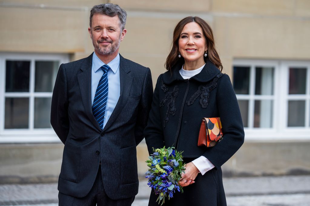 King Frederik X and Queen Mary of Denmark arrive at Amalienborg Museum on March 21, 2024 