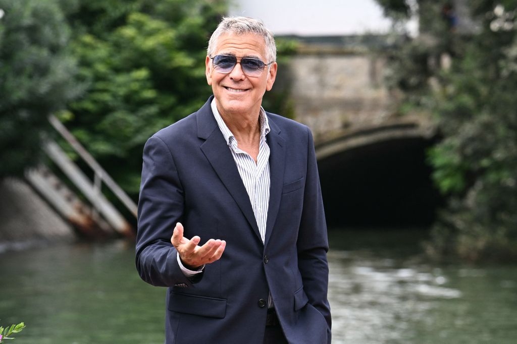 US actor George Clooney arrives at the Excelsior pier during the 82nd Venice International Film Festival at Venice Lido, on August 27, 2025