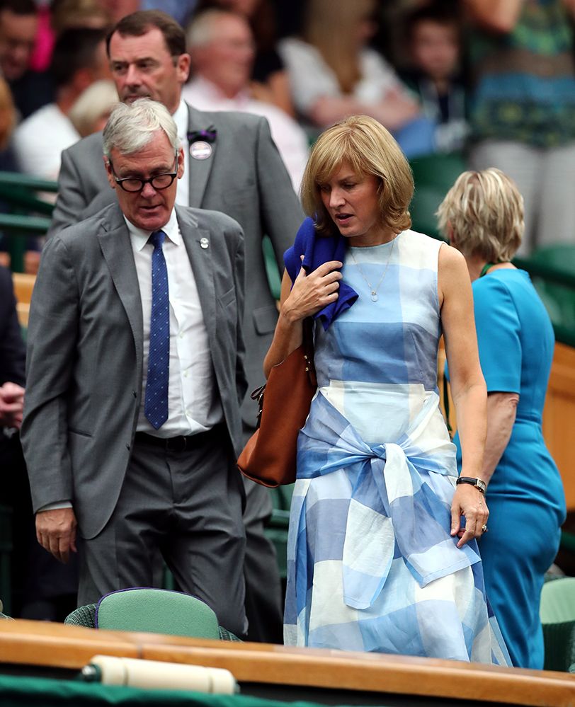 Fiona Bruce and husband at Wimbledon in 2017