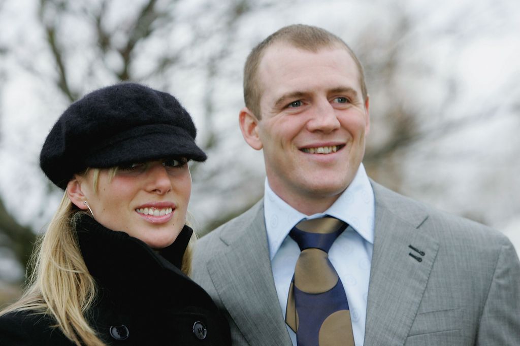 CHELTENHAM, ENGLAND - MARCH 15:  Zara Phillips, the daughter of The Princess Royal, arrives at Cheltenham Racecourse with her boyfriend Rugby player Mike Tindall during the first day of The Annual National Hunt Festival on March 15, 2005 in Cheltenham, England. (Photo by Julian Herbert/Getty Images)