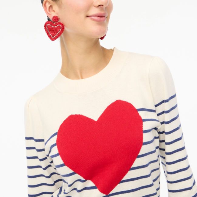 j crew heart sweater sale