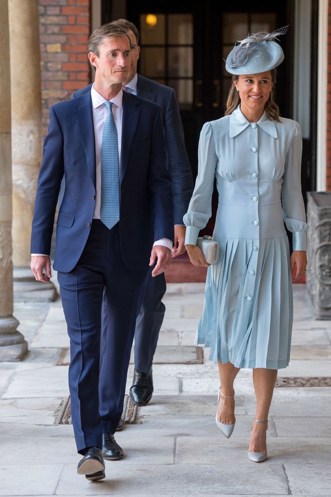Pippa Middleton and James Matthews at Prince Louis' christening