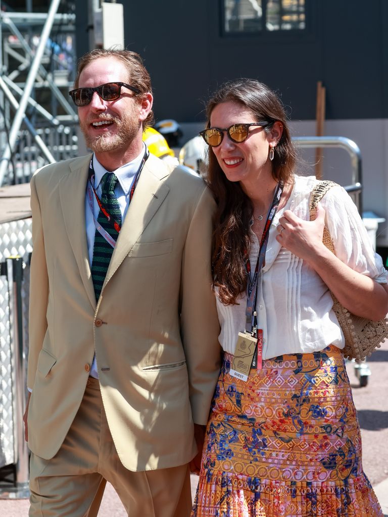 Andrea Casiraghi and Tatiana Santo Domingo attends the F1 Grand Prix of Monaco 