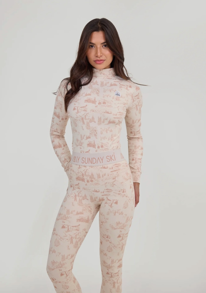 Toile de Jouy Base Layer Set - Petal Pink

