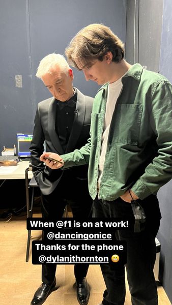 phillip schofield viewing f1 with researcher dylan dancing on ice finale