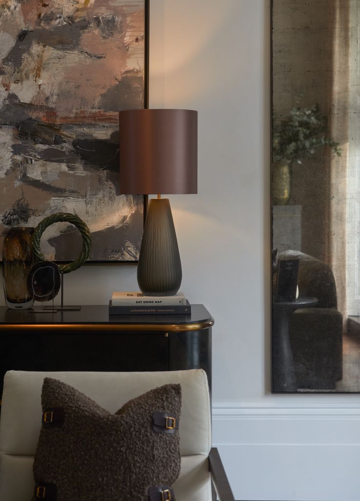 lamp on sideboard 
